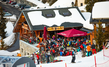 Le Rond Point des pistes Méribel après ski